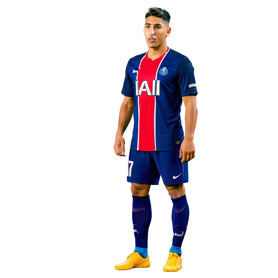 Psg Hakimi Wallpaper Png Oyt29 PNG Image