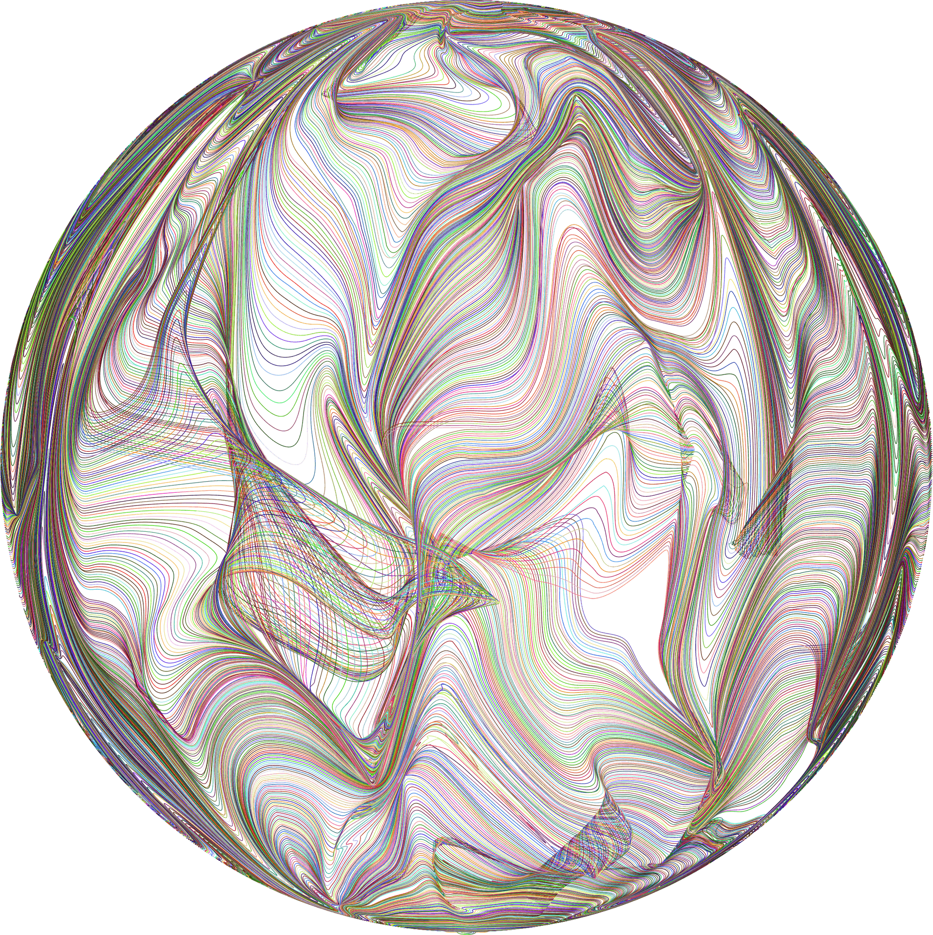 Psychedelic Abstract Sphere Patterns PNG Image