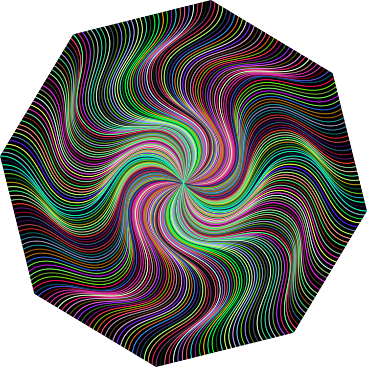 Psychedelic Optical Illusion Art PNG Image