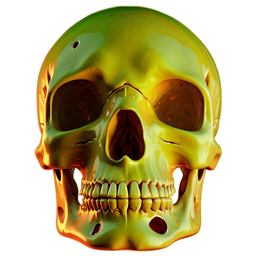 Psychedelic Skull Artwork Png B PNG Image