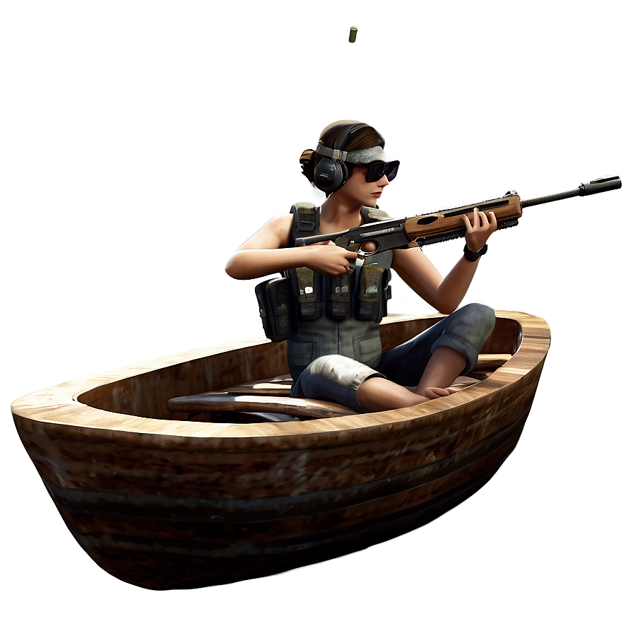 Pubg Character In Boat Png 21 PNG Image