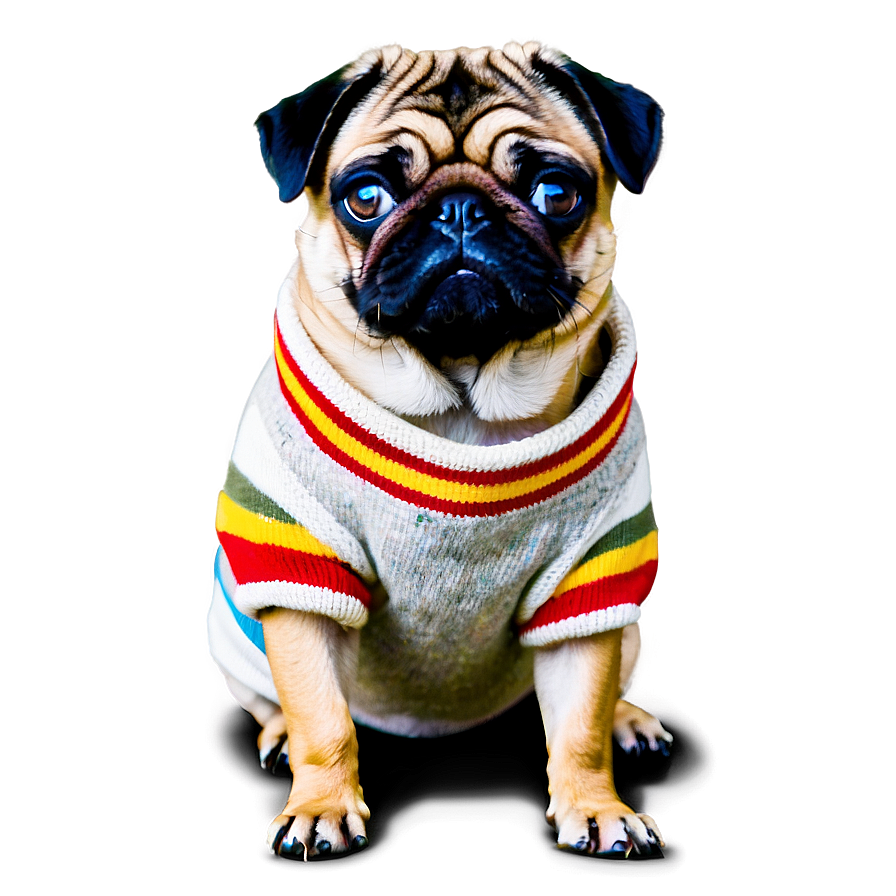 Pug In Sweater Png 05232024 PNG Image