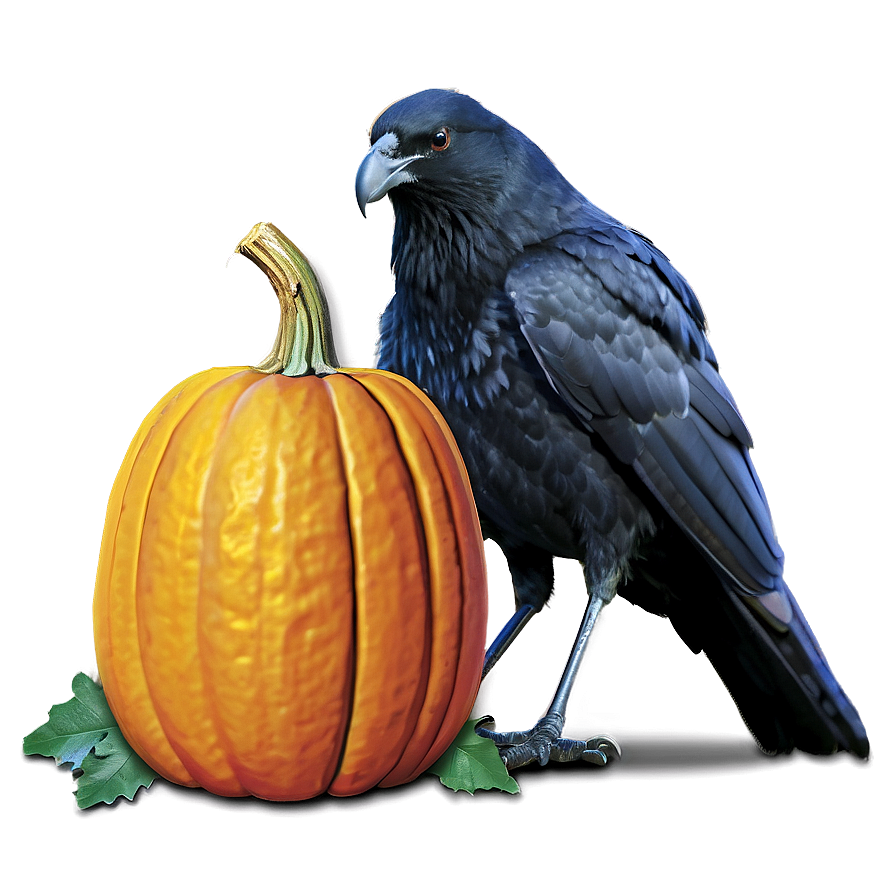 Pumpkin And Crow Png 10 PNG Image