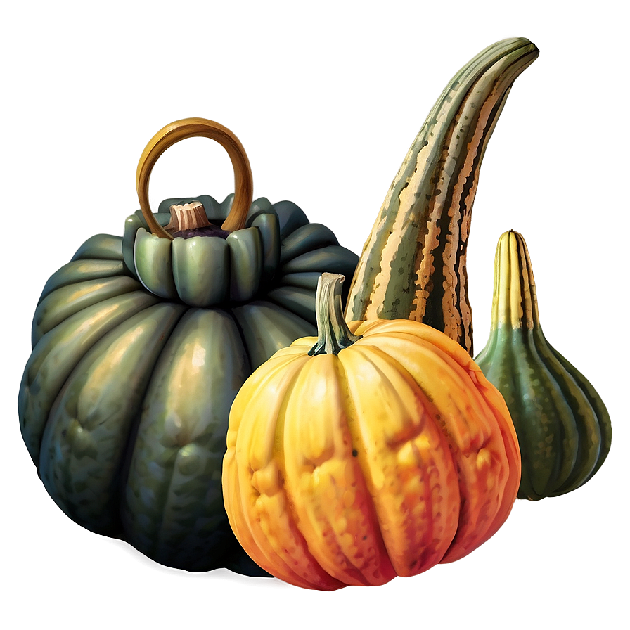 Pumpkin And Gourds Png 04292024 PNG Image