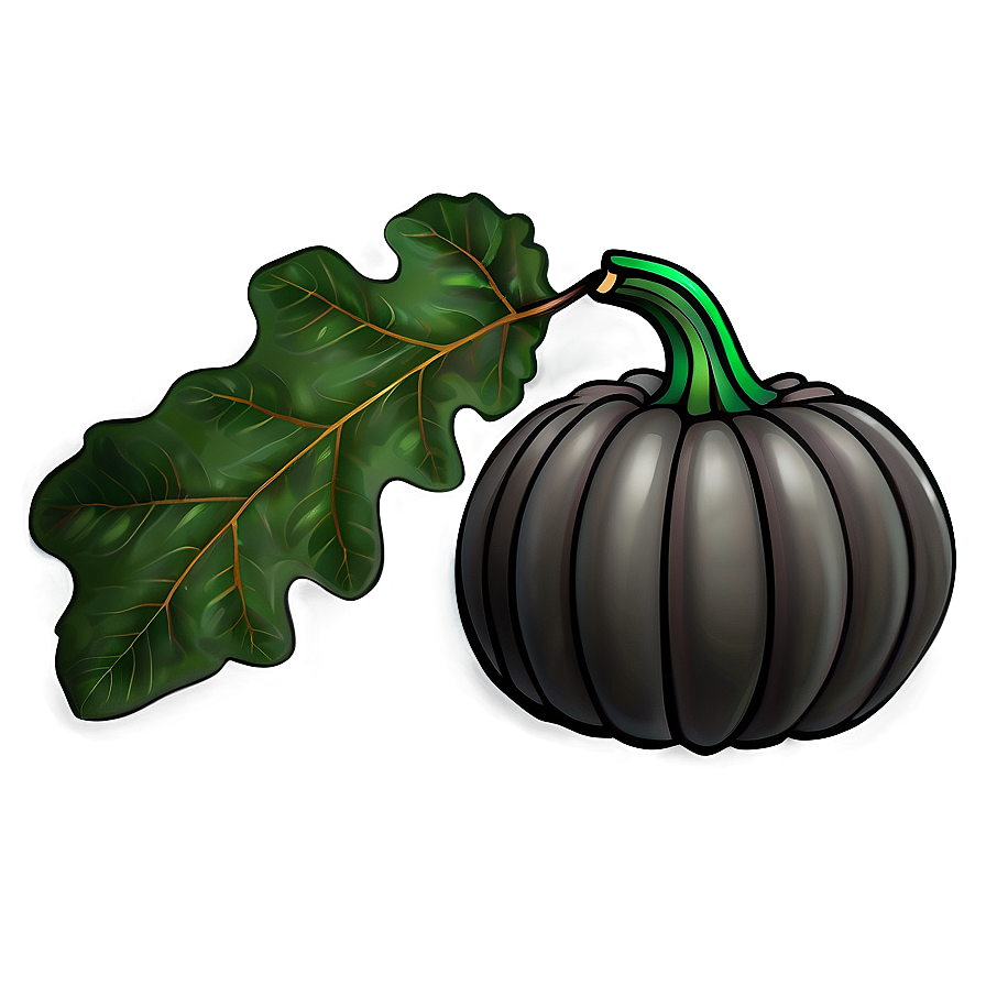 Pumpkin And Leaves Png Kkh1 PNG Image