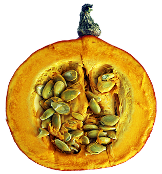 Pumpkin Halvedwith Seeds.jpg PNG Image