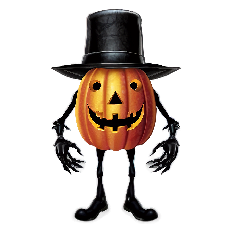 Pumpkin Head With Hat Png 24 PNG Image