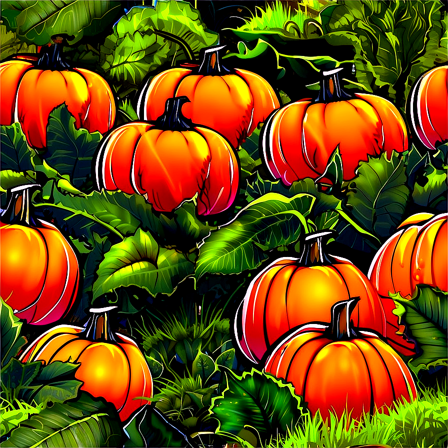 Pumpkin Patch Field Png Ofr PNG Image