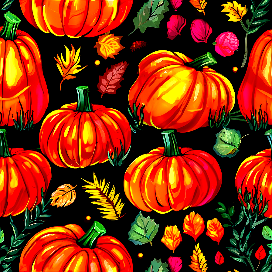 Pumpkin Patch Sunset Glow Png 89 PNG Image