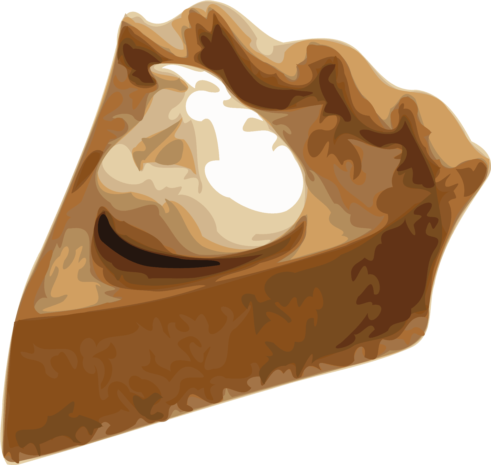 Pumpkin Pie Slice Illustration PNG Image