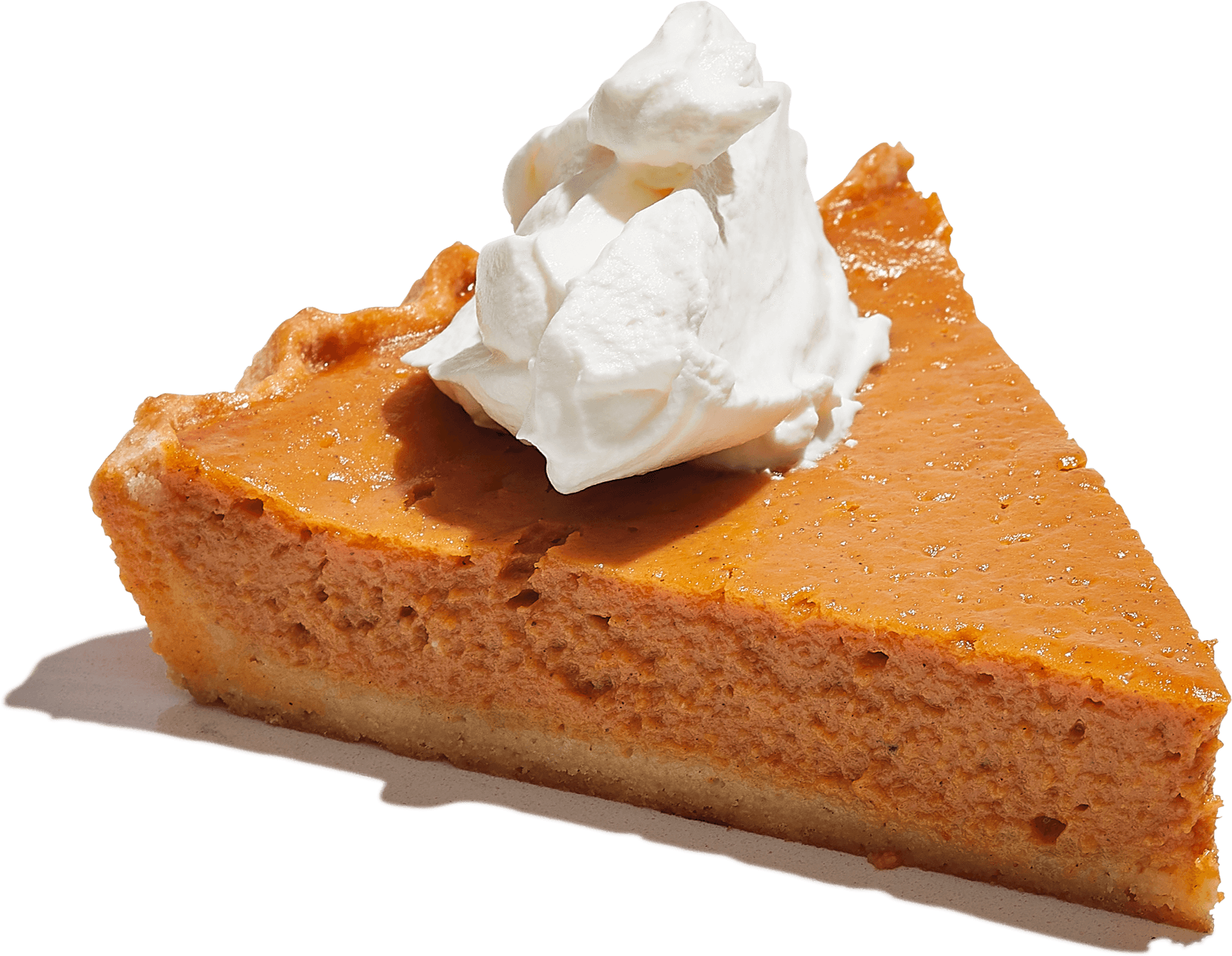 Pumpkin Pie Slice With Whipped Cream.png PNG Image