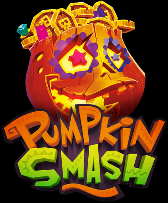 Pumpkin Smash Game Logo PNG Image