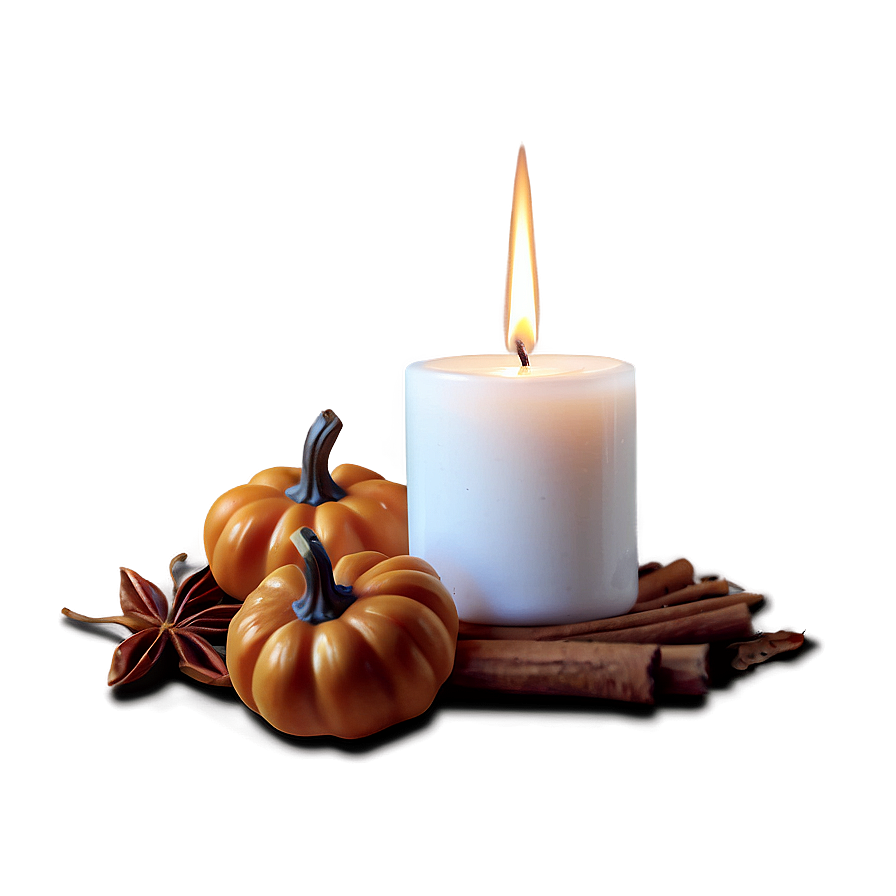 Pumpkin Spice Candle Png Hbl27 PNG Image