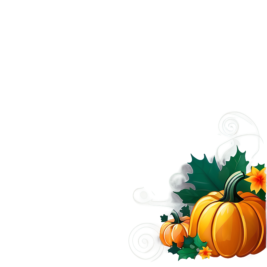 Pumpkin Thanksgiving Border Png 06202024 PNG Image