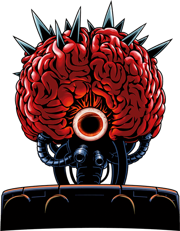 Punk Rock Brain Illustration PNG Image