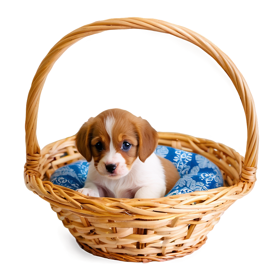 Puppy In Basket Png Oyx95 PNG Image