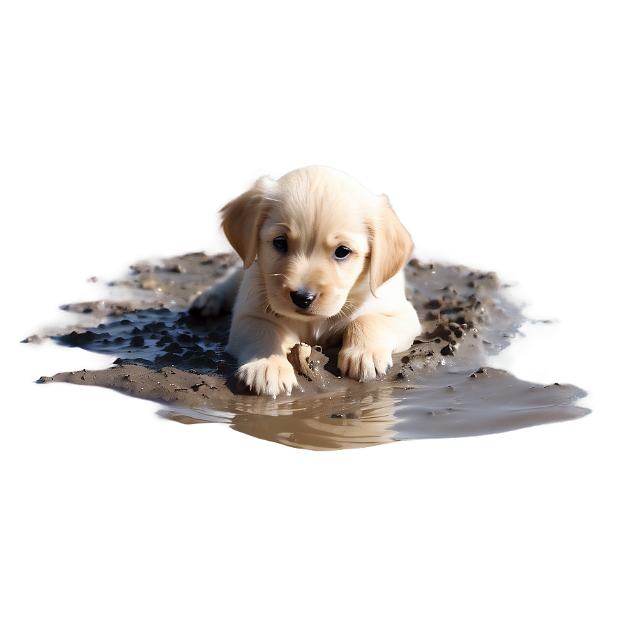 Puppy In Mud Png 05062024 PNG Image