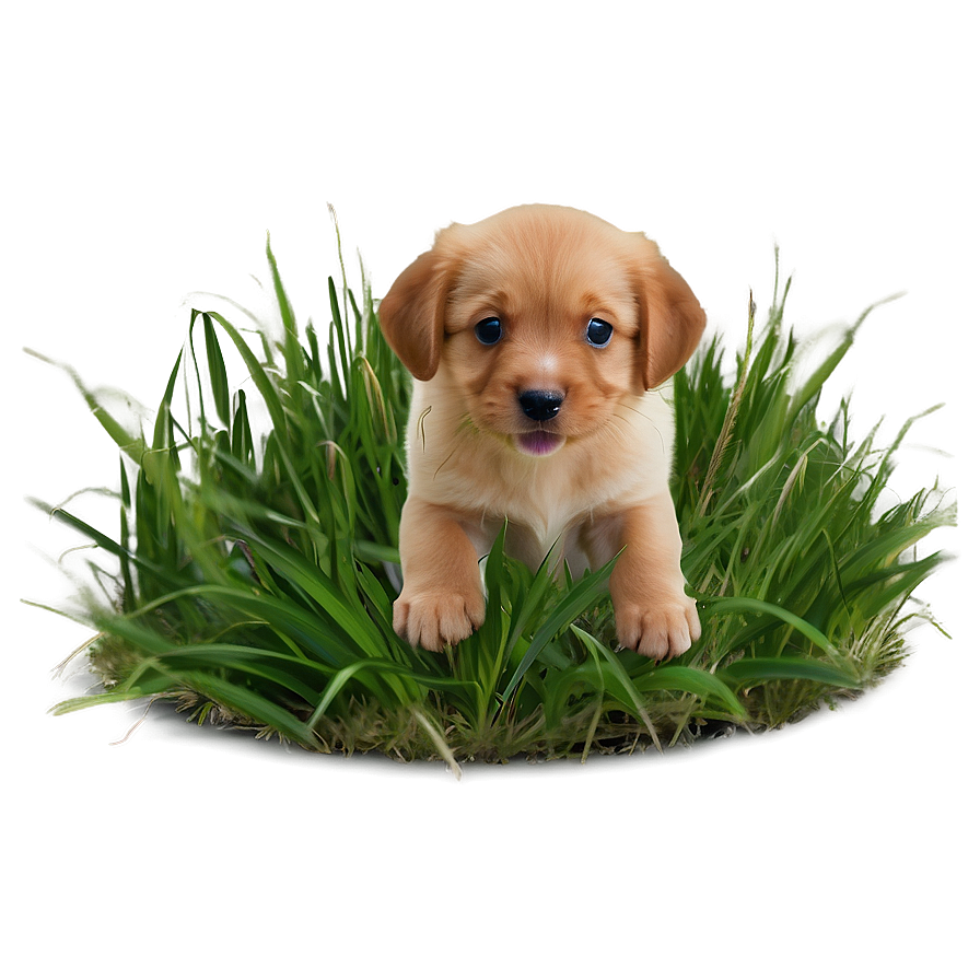 Puppy On Grass Png 05062024 PNG Image