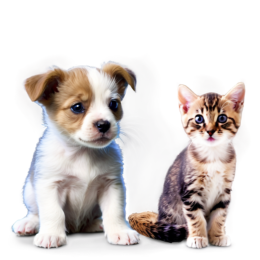 Puppy With Kitten Png Bvm6 PNG Image