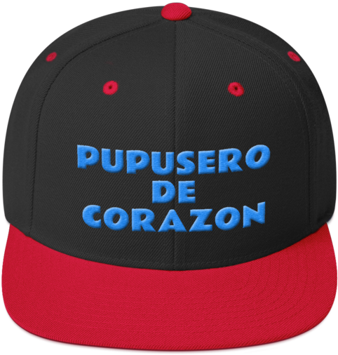 Pupusero De Corazon Black Red Cap PNG Image