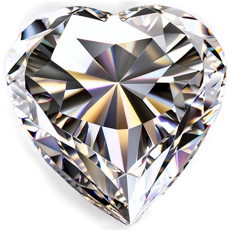 Pure Diamond Heart Elegance Png Dxv PNG Image