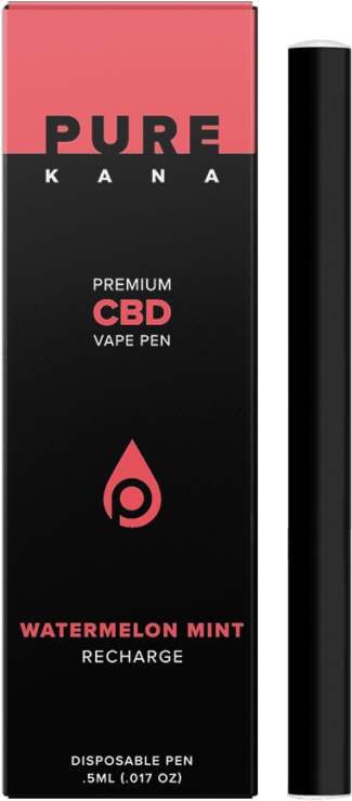 Pure Kana Watermelon Mint C B D Vape Pen PNG Image