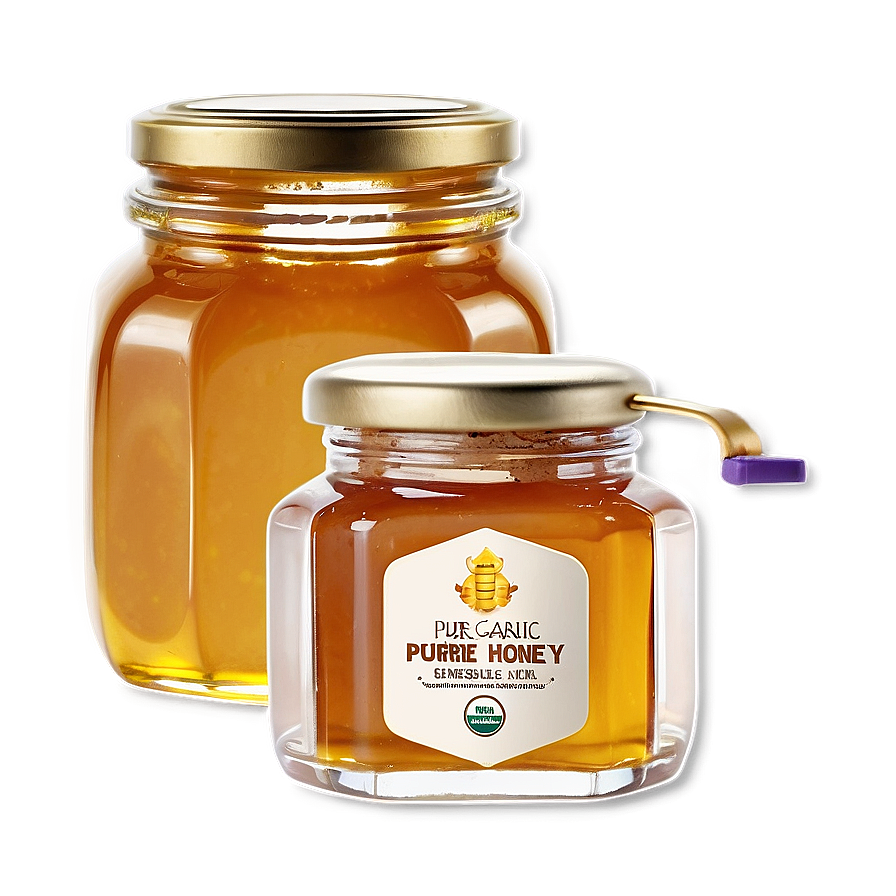 Pure Organic Honey Jar Png Iqw PNG Image