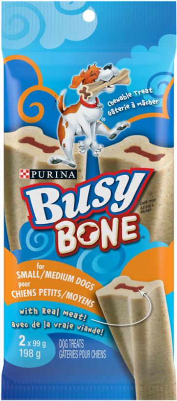 Purina Busy Bone Dog Treats Package PNG Image