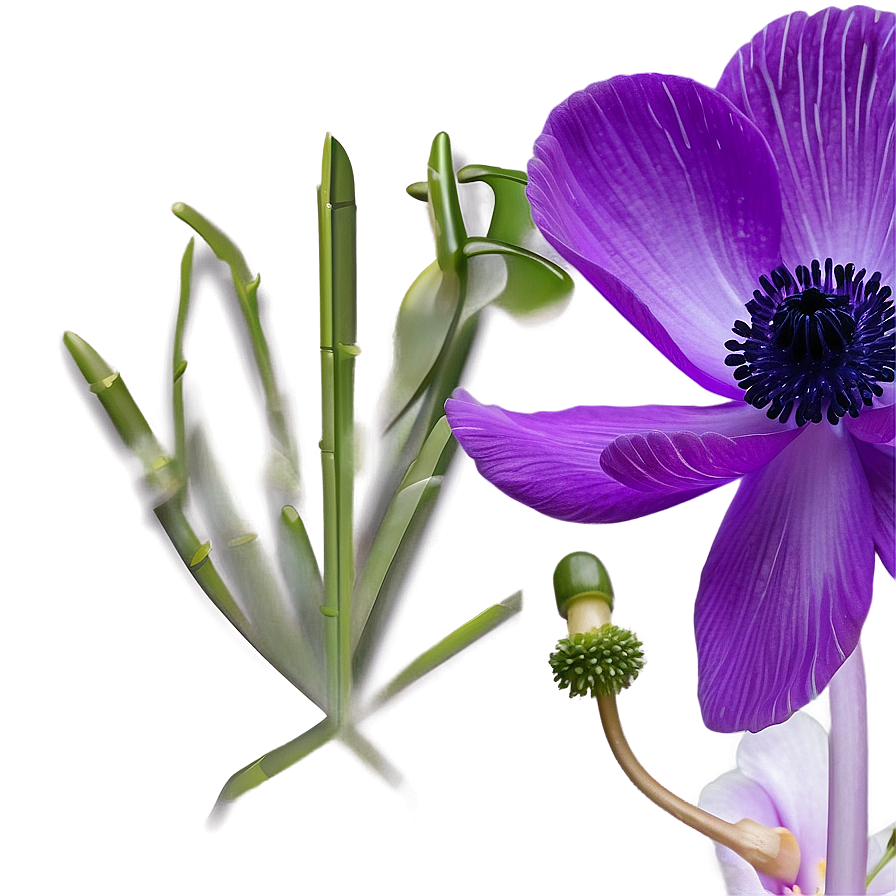 Purple Anemone Png Ukx PNG Image