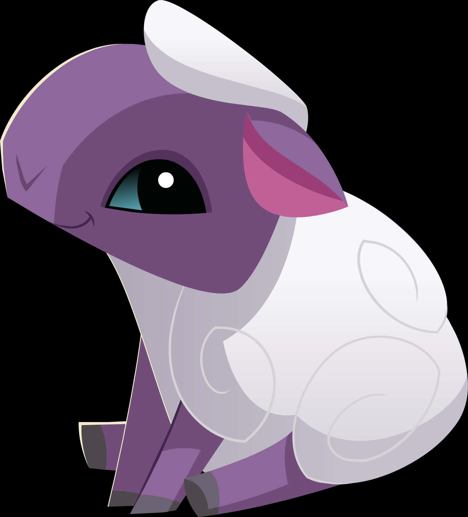 Purple_ Animated_ Creature_ Vector PNG Image