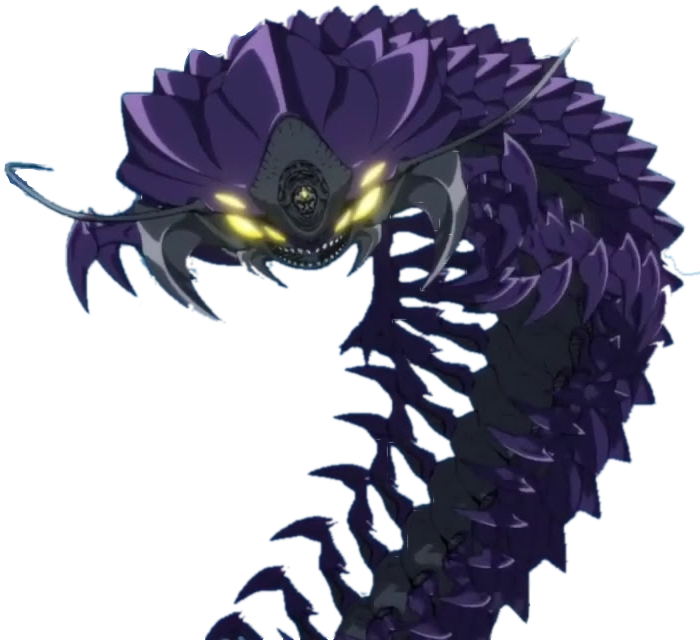 Purple Anime Centipede Monster PNG Image