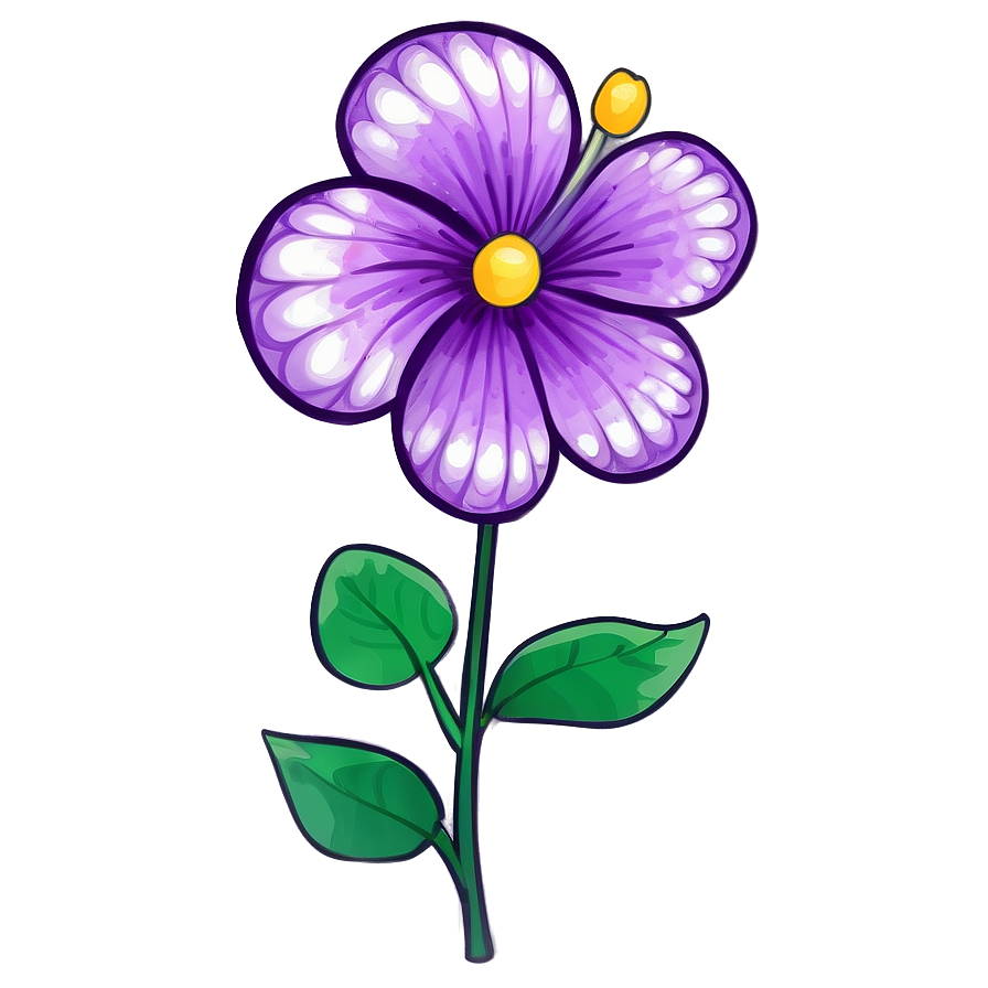 Purple Bloom Art Png Stg PNG Image