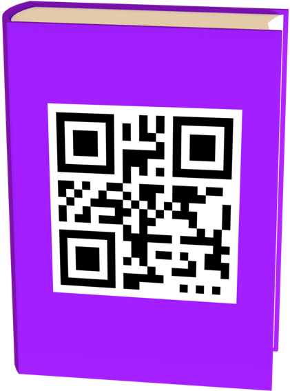 Purple Book Q R Code PNG Image