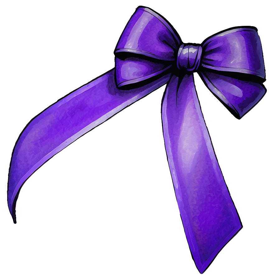 Purple Bow Png Uth PNG Image