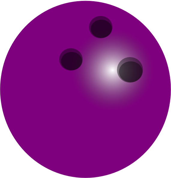 Purple Bowling Ball Illustration PNG Image