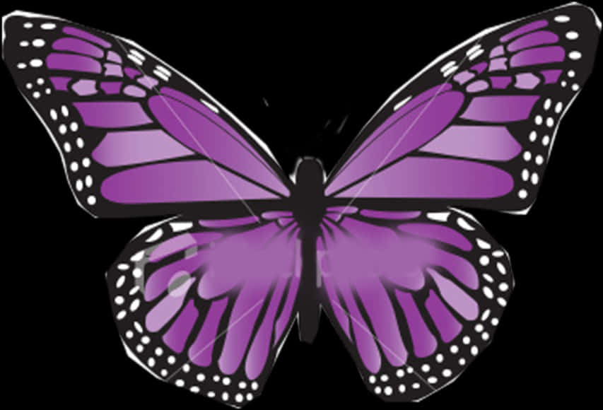 Purple Butterfly Illustration PNG Image