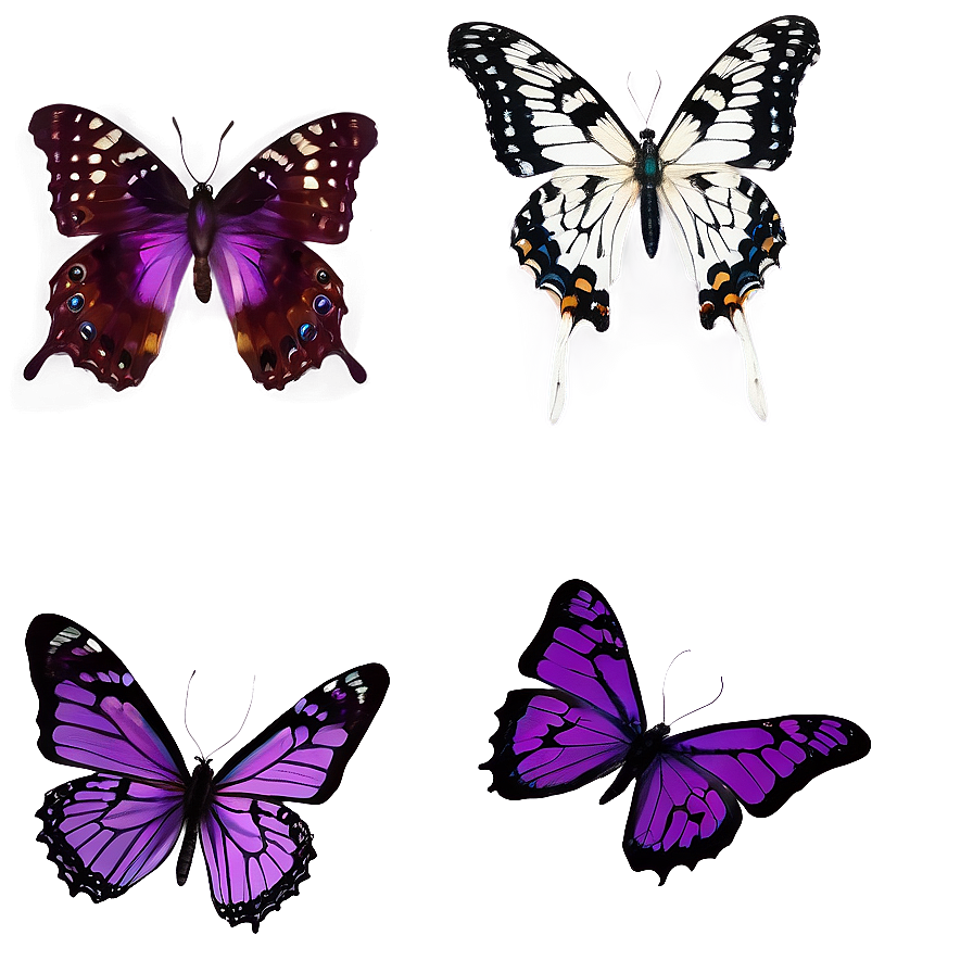 Purple Butterfly In Flight Png Ebr68 PNG Image