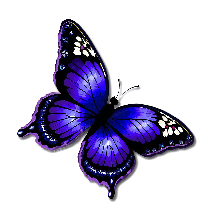 Purple Butterfly On Flower Png Xpn PNG Image