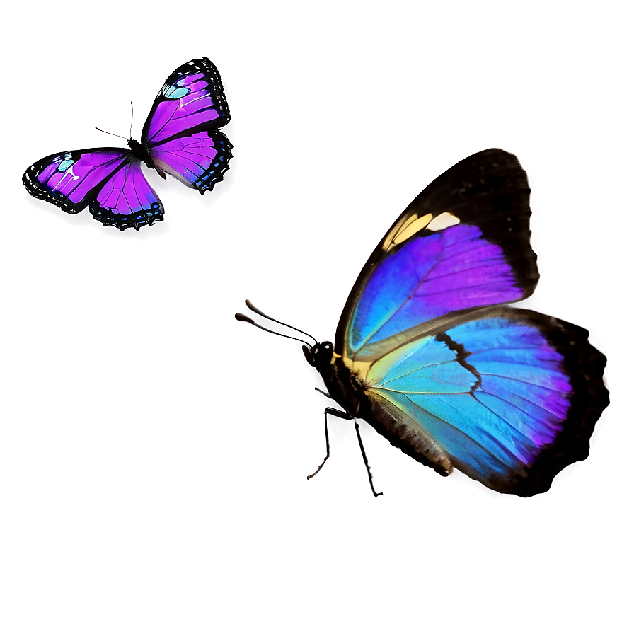 Purple Butterfly On White Png Xio96 PNG Image