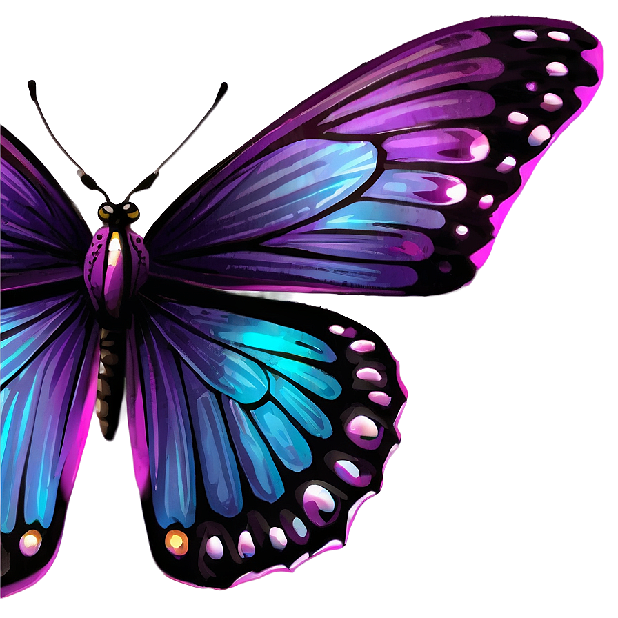 Purple Butterfly Outline Png Tma85 PNG Image