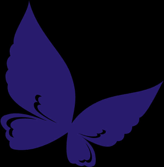 Purple Butterfly Silhouette PNG Image