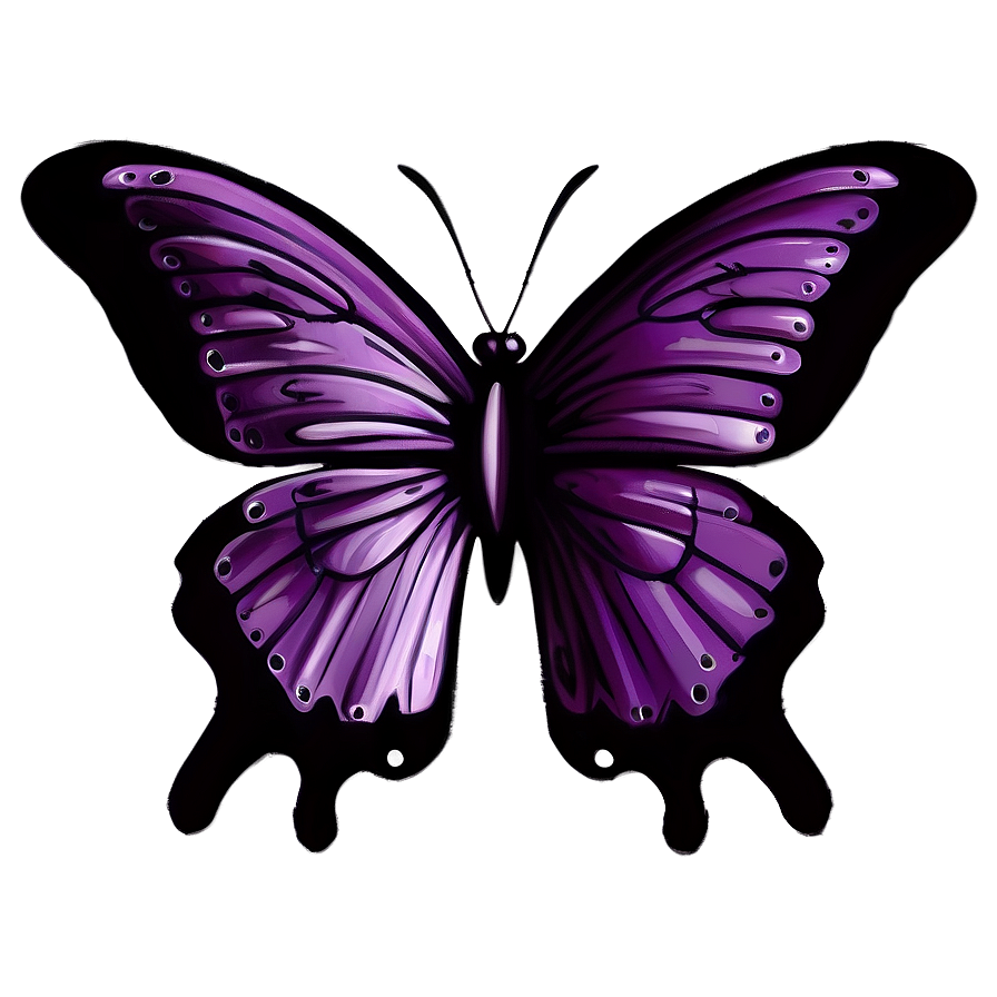 Purple Butterfly Tattoo Design Png Fri97 PNG Image