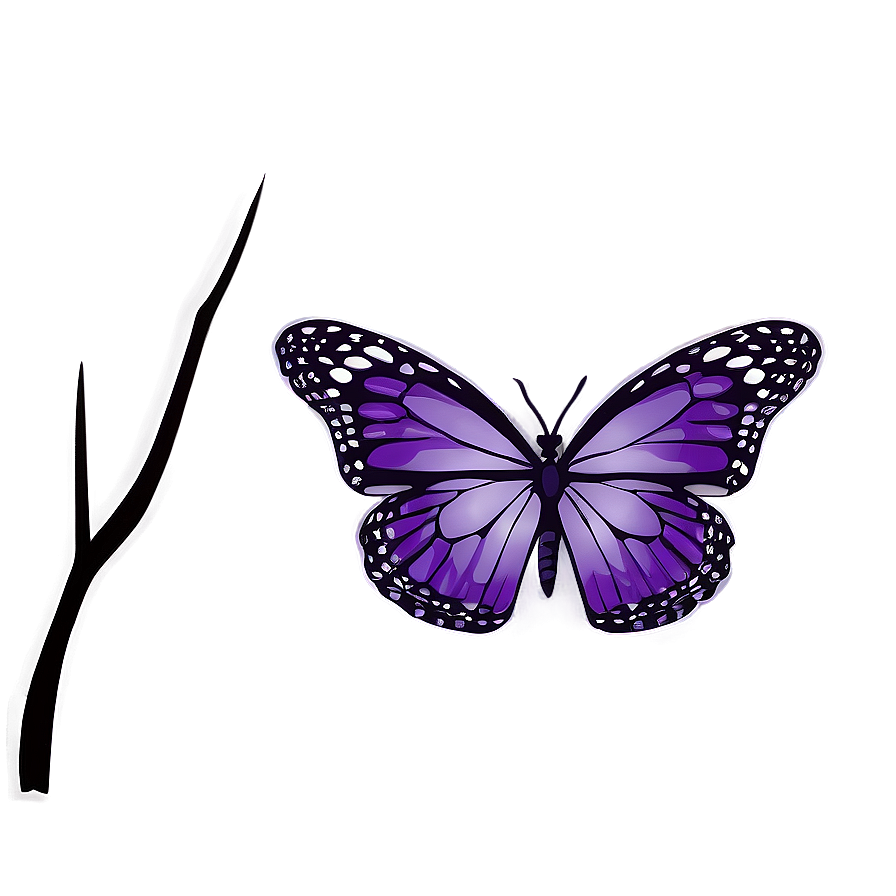 Purple Butterfly Vector Png Lad PNG Image