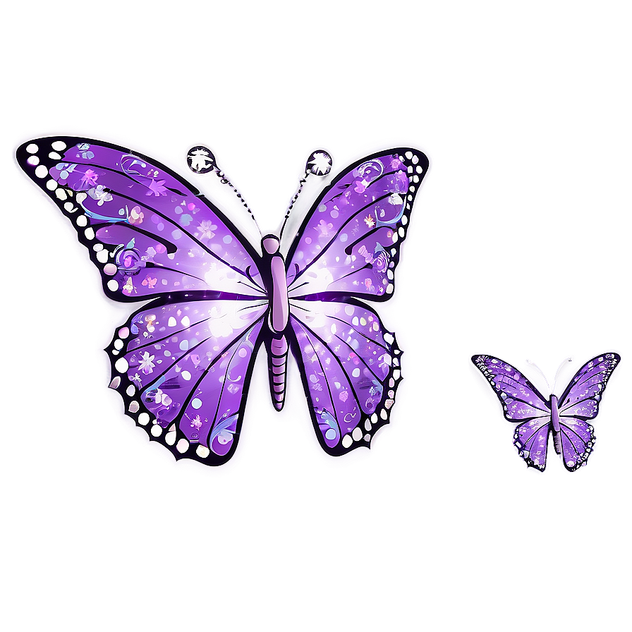 Purple Butterfly With Sparkles Png 05232024 PNG Image