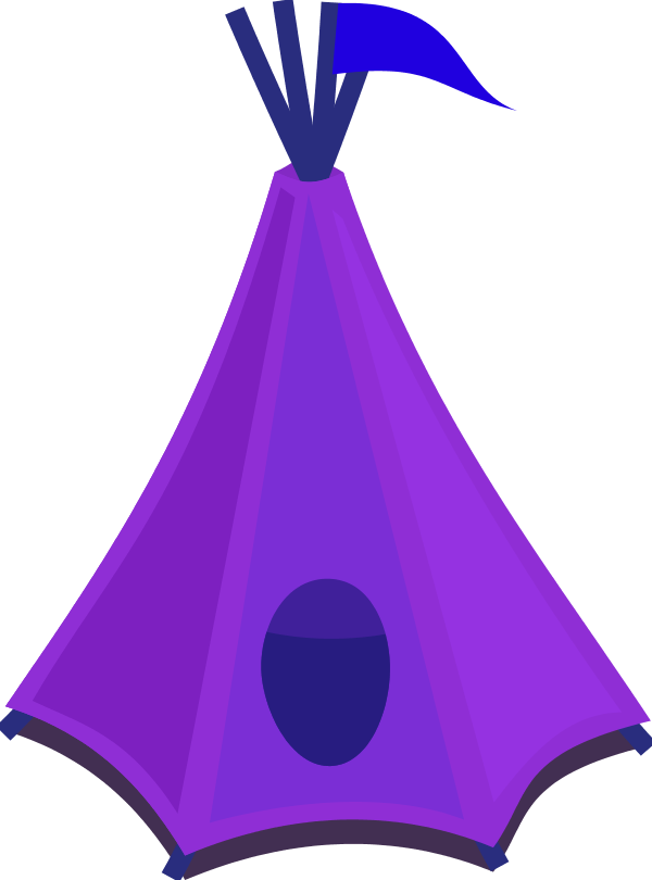 Purple Camping Tent Illustration PNG Image