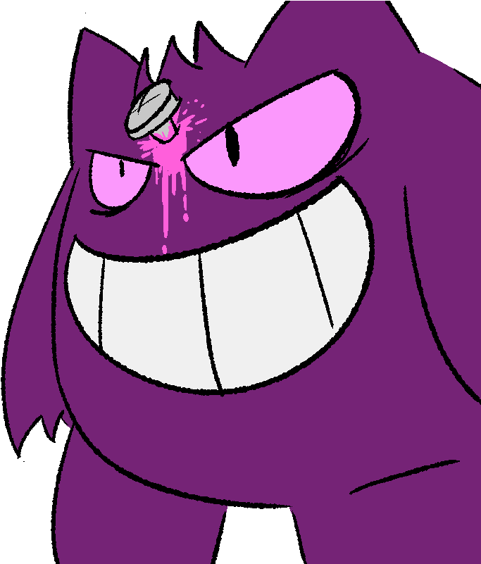 Purple Cartoon Character Smiling PNG Image