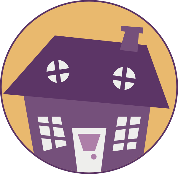 Purple Cartoon House Vector PNG Image