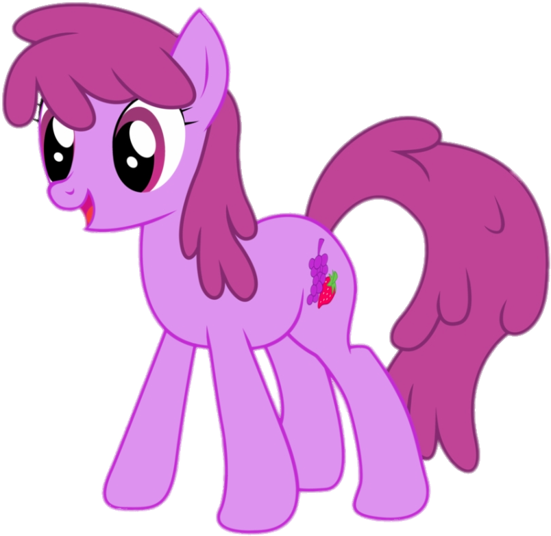 Purple Cartoon Pony PNG Image