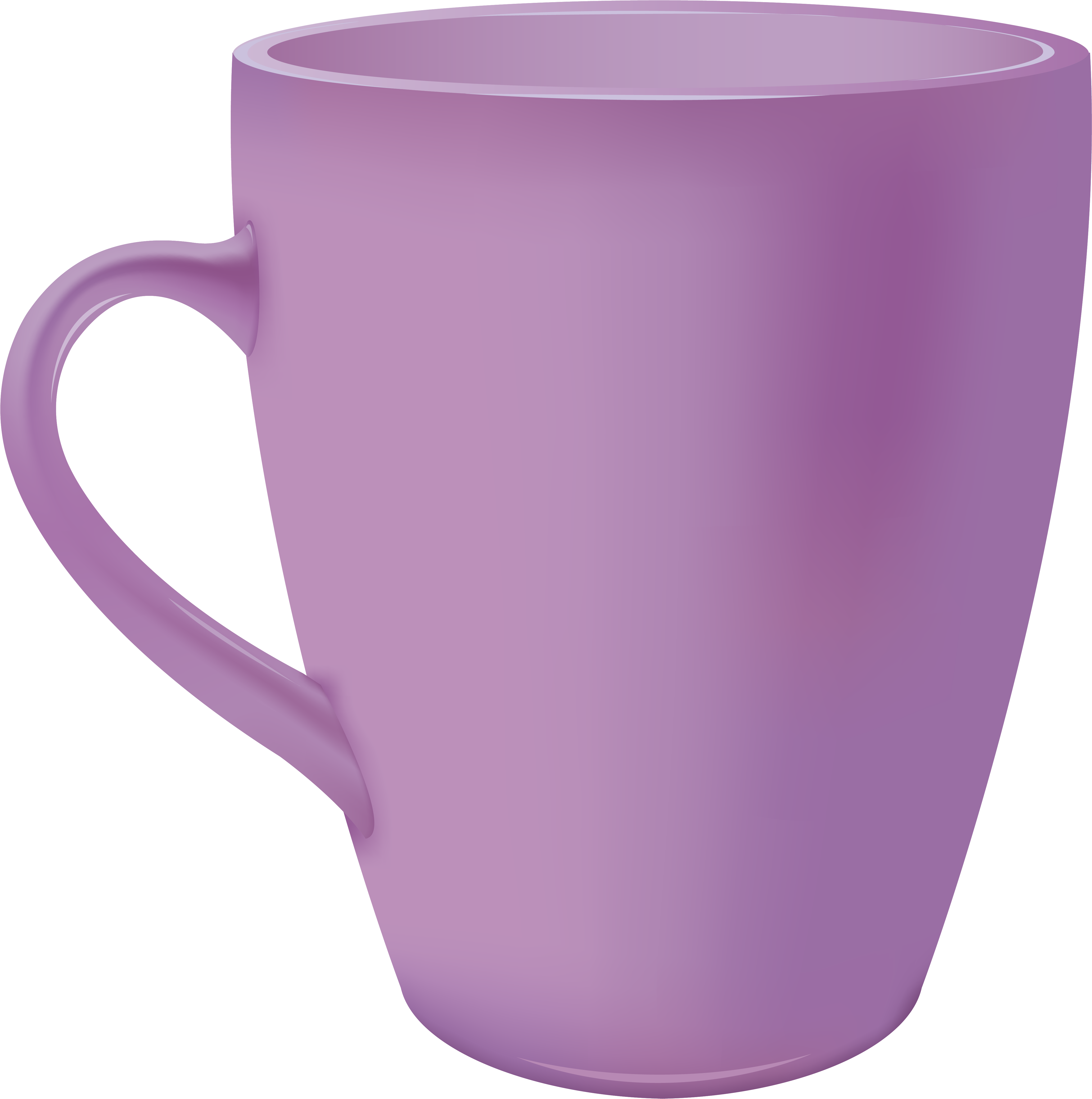 Purple Ceramic Mug3 D Render PNG Image