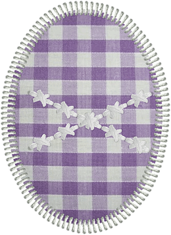 Purple Checkered Easter Egg Decoration PNG Image